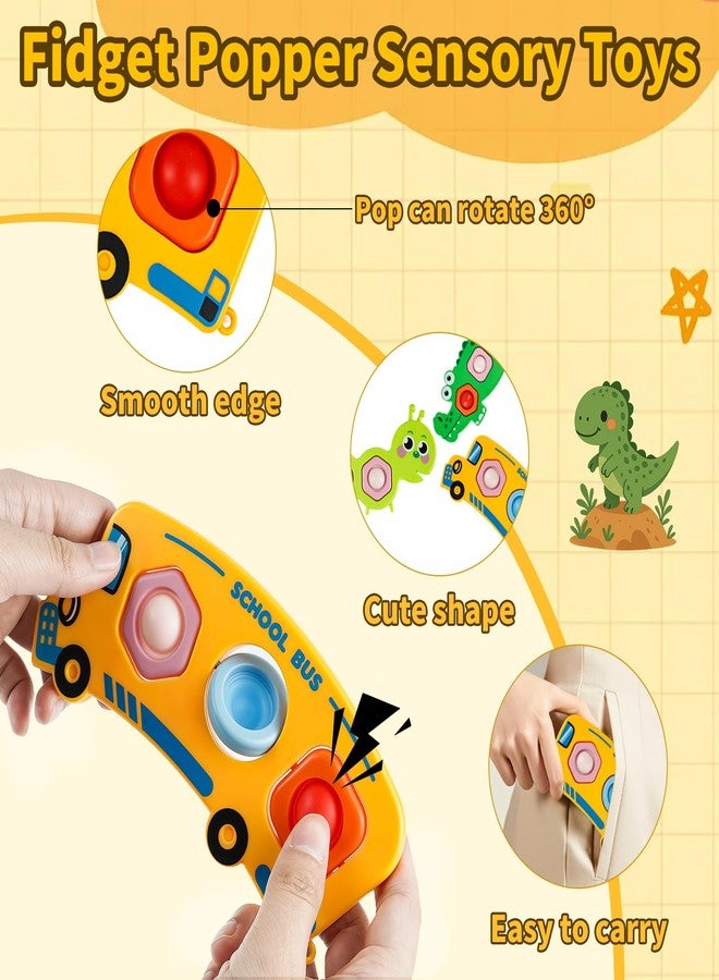 QETRABONE 3 Pcs Fidget Popper Sensory Toys, Airplane Travel Toys Pop Fidget Toys Essential Activities, Autism Christmas Classroom Gifts - Image 3